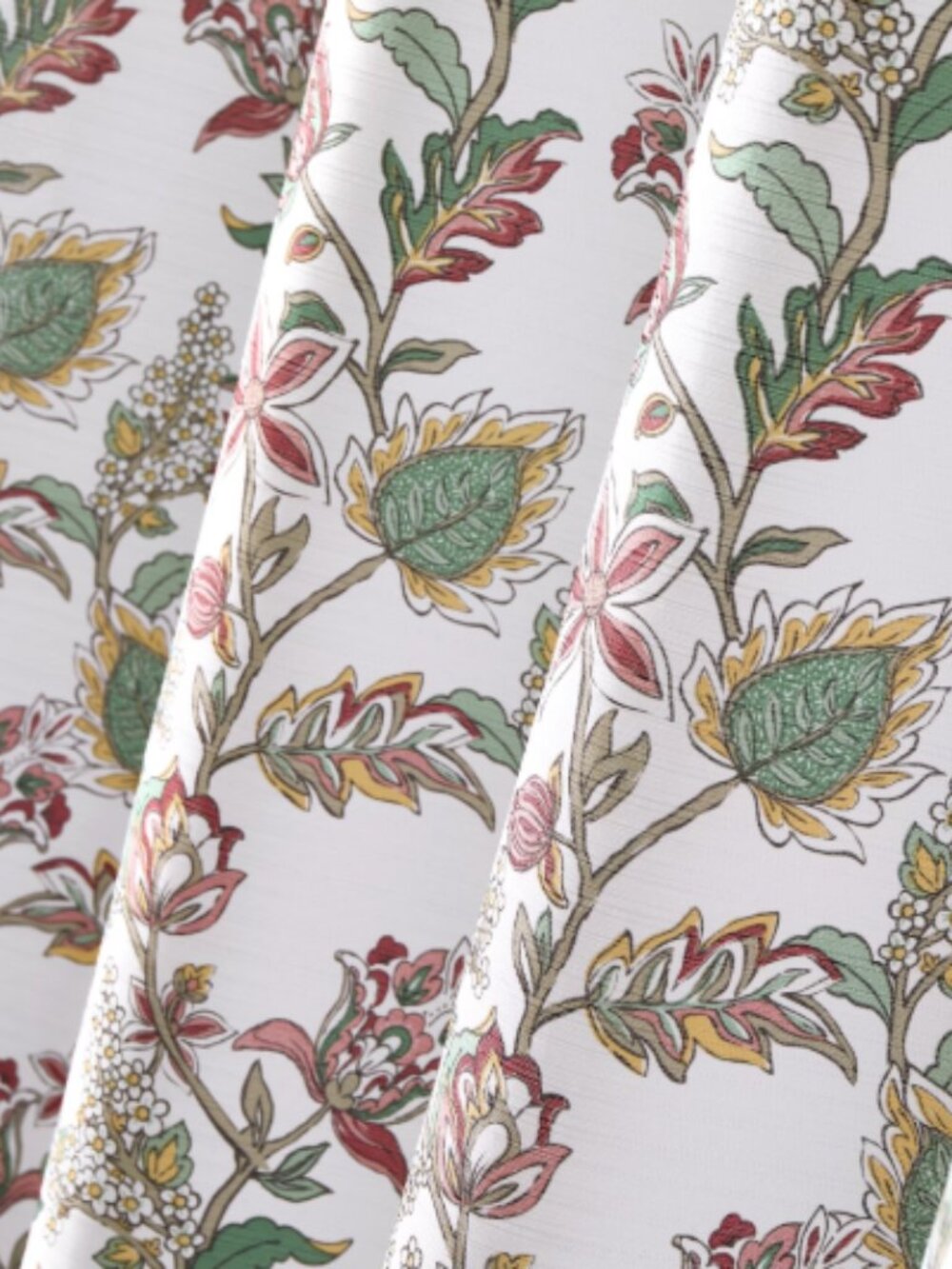 NIB | MAINSTAYS Floral Fabric Shower Curtain Earthy Rust Orange Green 72x72